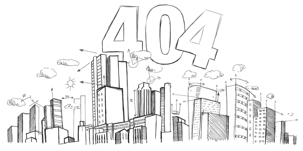 Immagine pagina 404 disegno architettura con numero 404